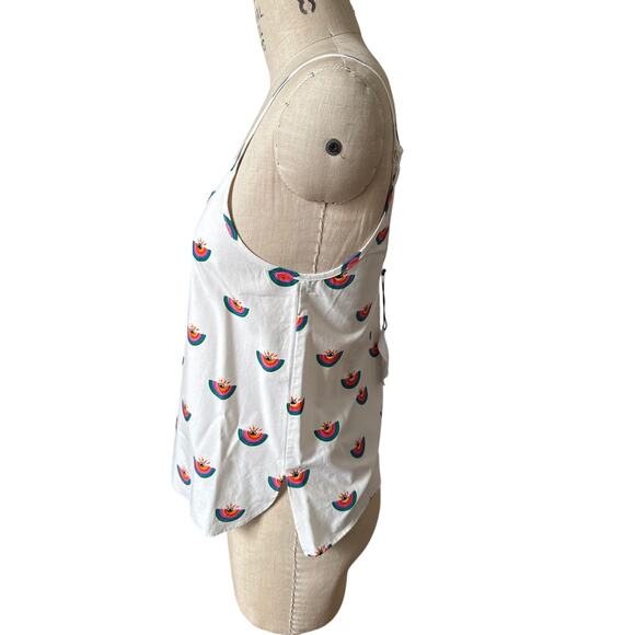 NWT Saint Geraldine Rainbows Cotton Tank Top Size Medium - Picture 3 of 6